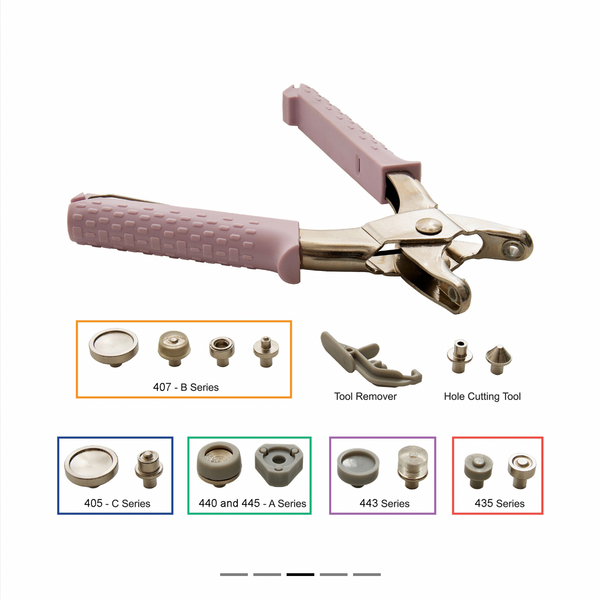 HEMLINE: 5-in-1 Pliers Set H4422 (for Heavy Duty Snaps, Eyelets, Plastic Snaps, Solid & Ring Top Fashion Snaps, Anorak/Jacket Snaps)