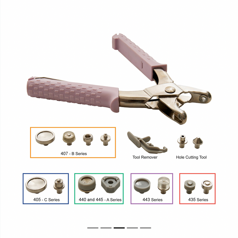 HEMLINE: 5-in-1 Pliers Set H4422 (for Heavy Duty Snaps, Eyelets, Plastic Snaps, Solid & Ring Top Fashion Snaps, Anorak/Jacket Snaps)