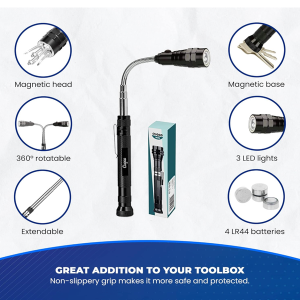 LED Magnetic Flexible Telescopic Pick Up Tool