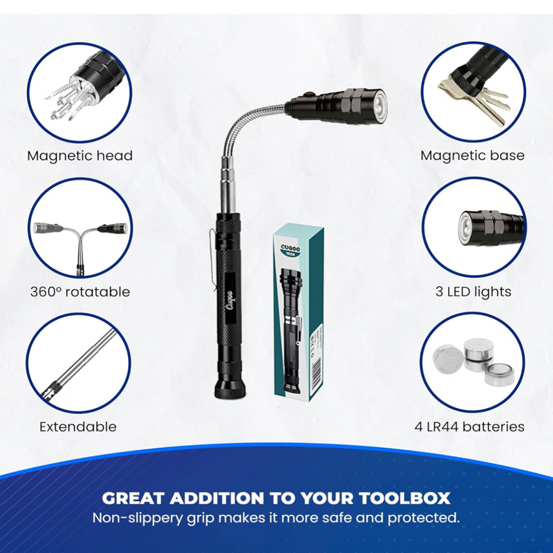 LED Magnetic Flexible Telescopic Pick Up Tool
