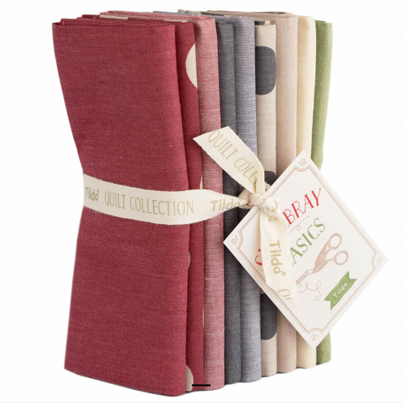 Tilda | Chambray Basics: Bundle of Nine 50 x 55cm Fat Quarters: TD300221 WINTER HUES