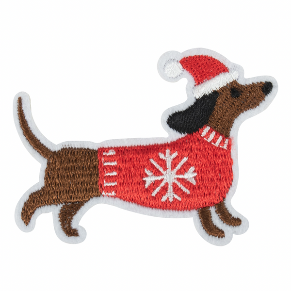 TRIMITS: Iron On & Sew On Motif: Christmas Dachshund