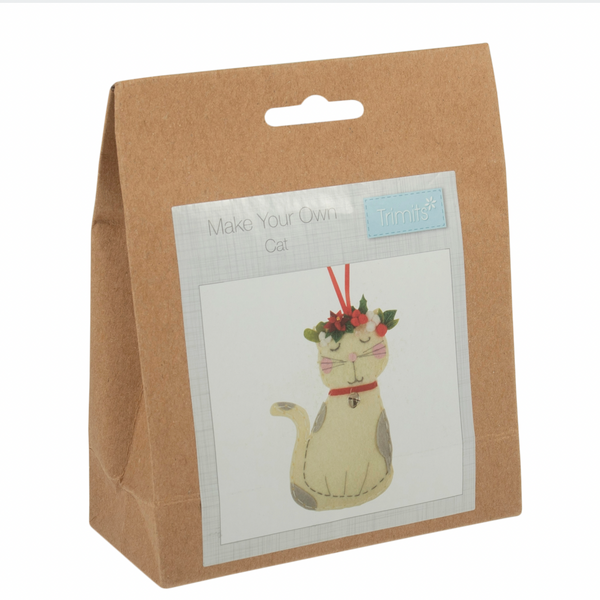 Trimits: 'Make Your Own' Felt Decoration Kit: Christmas Cat