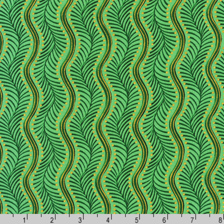 Robert Kaufman Fabrics | Holiday Flourish Peppermint Twist 'Wavy Stripe' SRKM-22950-240 HOLLY: by the 1/2m