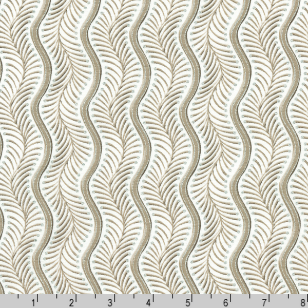 Robert Kaufman Fabrics | Holiday Flourish Peppermint Twist 'Wavy Stripe' SRKM-22950-303 BLANC: by the 1/2m