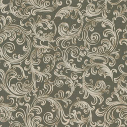 Robert Kaufman Fabrics | Holiday Flourish Peppermint Twist 'Scroll' SRKM-22949-442 SUEDE: by the 1/2m