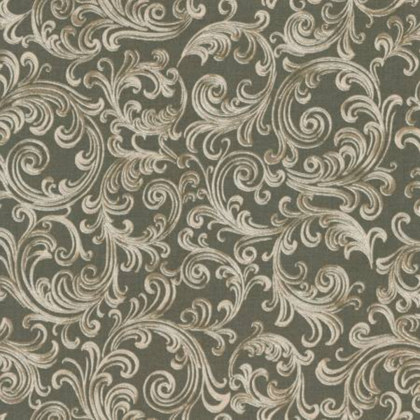 Robert Kaufman Fabrics | Holiday Flourish Peppermint Twist 'Scroll' SRKM-22949-442 SUEDE: by the 1/2m