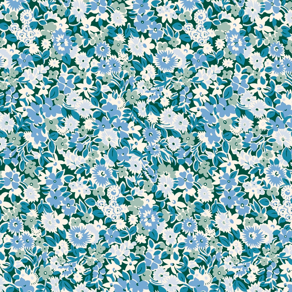 Liberty | Floral Nostalgia 'Isly Garden' Blue 450C: by the 1/2m