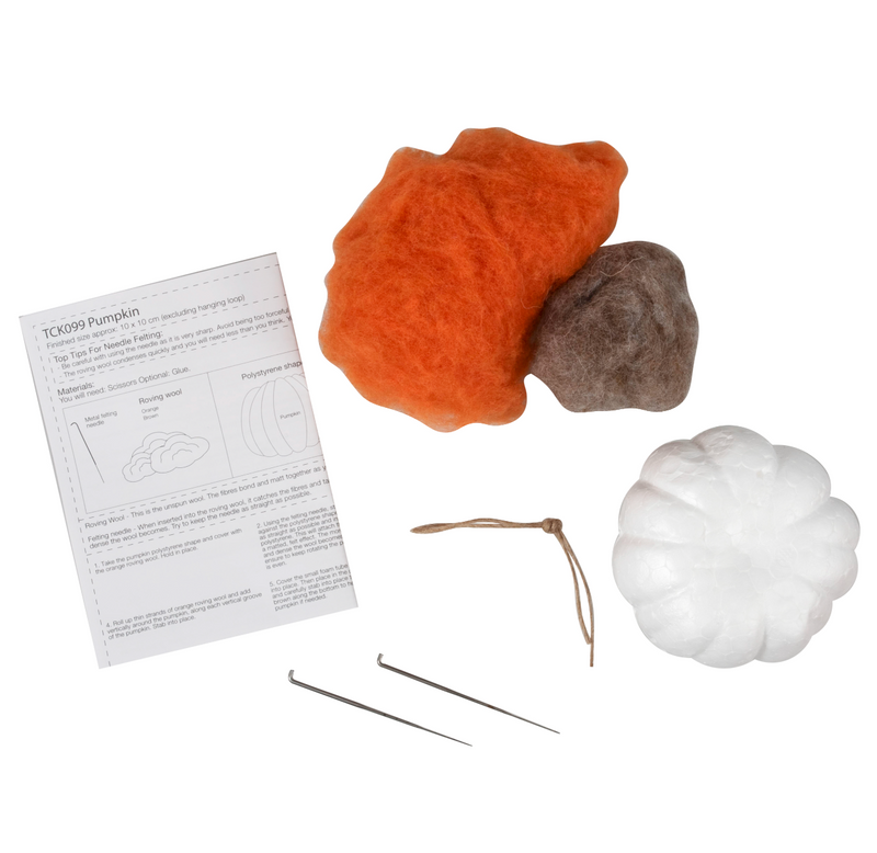 Trimits: NEEDLE FELTING Kit: Pumpkin