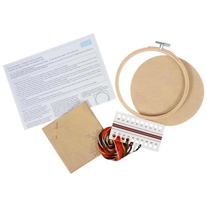 Trimits: Embroidery Kit with Hoop: Pumpkin