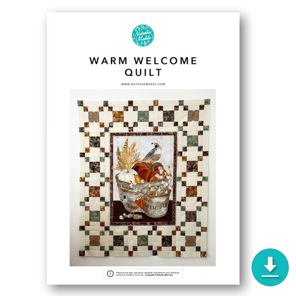 INSTRUCTIONS: Warm Welcome Quilt: DIGITAL DOWNLOAD