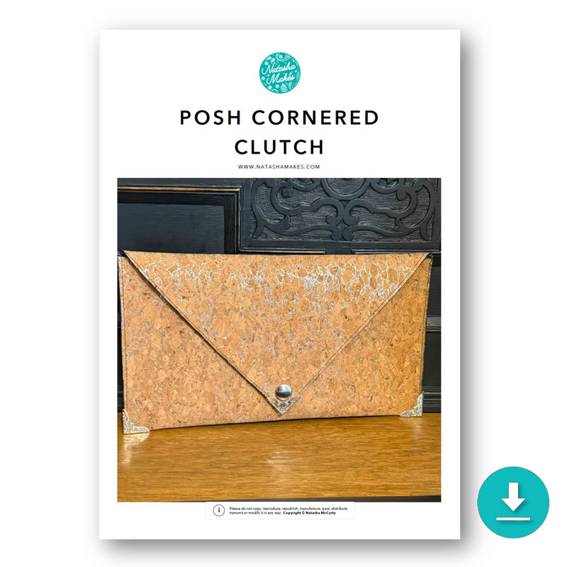 INSTRUCTIONS: Posh Cornered Clutch: DIGITAL DOWNLOAD