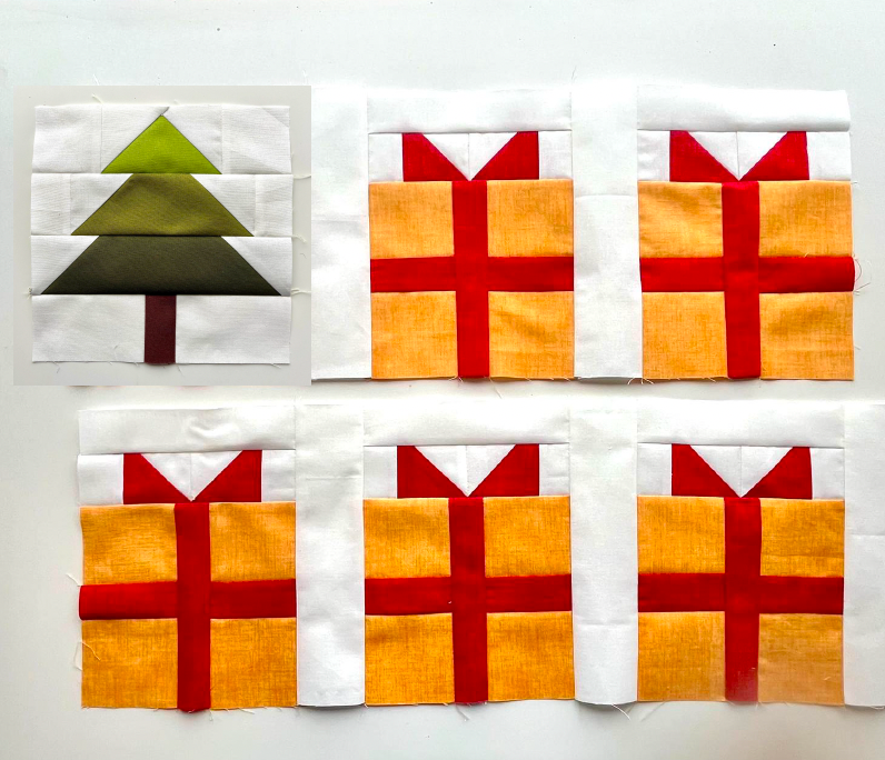 KIT with Instructions: Quilting With Jane Sew-A-Row BOTM | 'Parcels and Tree' Blocks