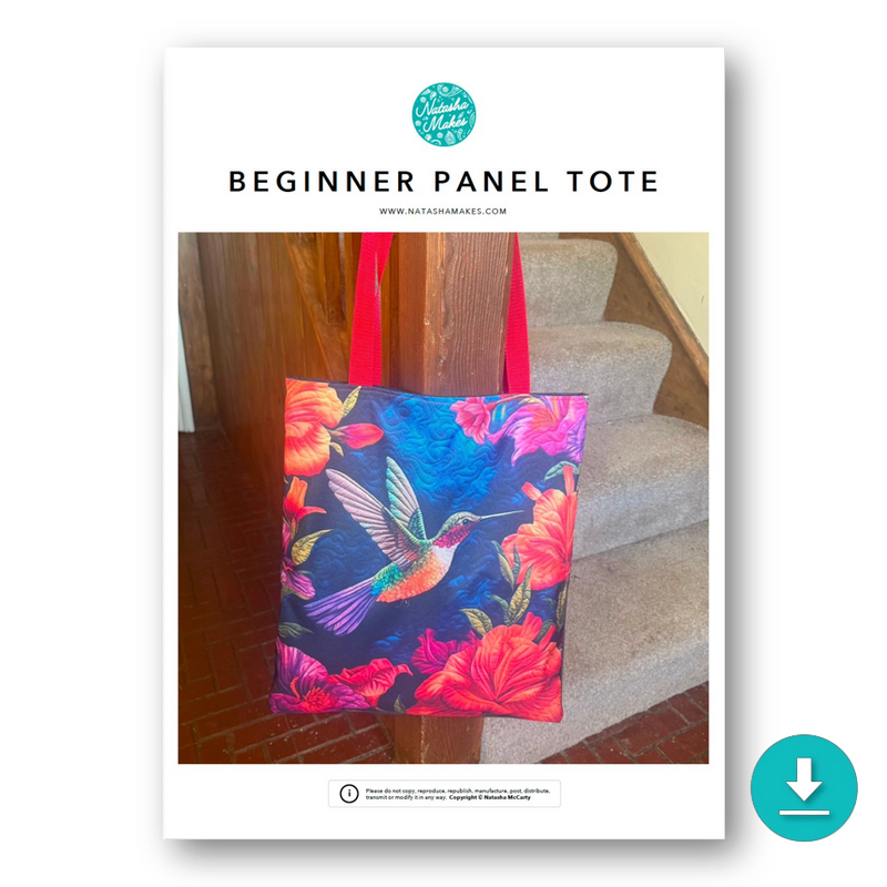 INSTRUCTIONS: Beginner Panel Tote Bag: DIGITAL DOWNLOAD