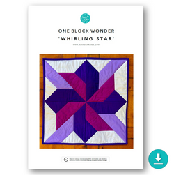 INSTRUCTIONS: One Block Wonder 'Whirling Star': DIGITAL DOWNLOAD