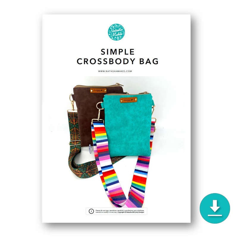 INSTRUCTIONS: Simple Crossbody Bag: DIGITAL DOWNLOAD