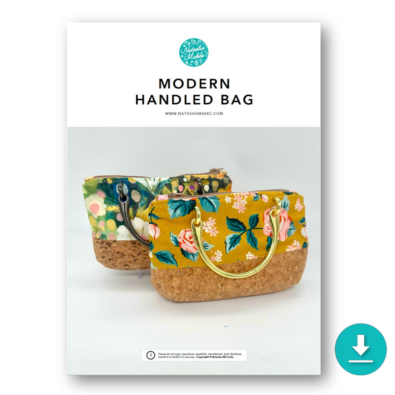 INSTRUCTIONS: Modern Handled Bag: DIGITAL DOWNLOAD