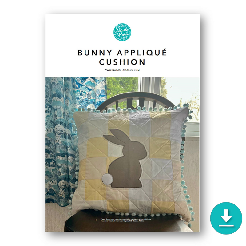 INSTRUCTIONS: Bunny Appliqué Cushion: DIGITAL DOWNLOAD