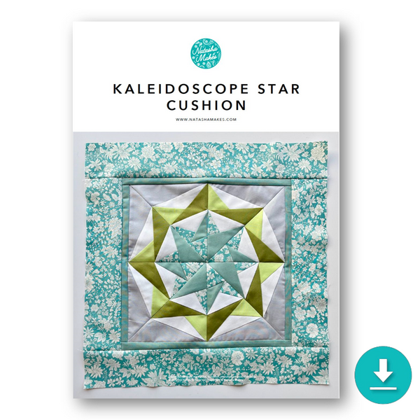 INSTRUCTIONS: Kaleidoscope Star Cushion: DIGITAL DOWNLOAD