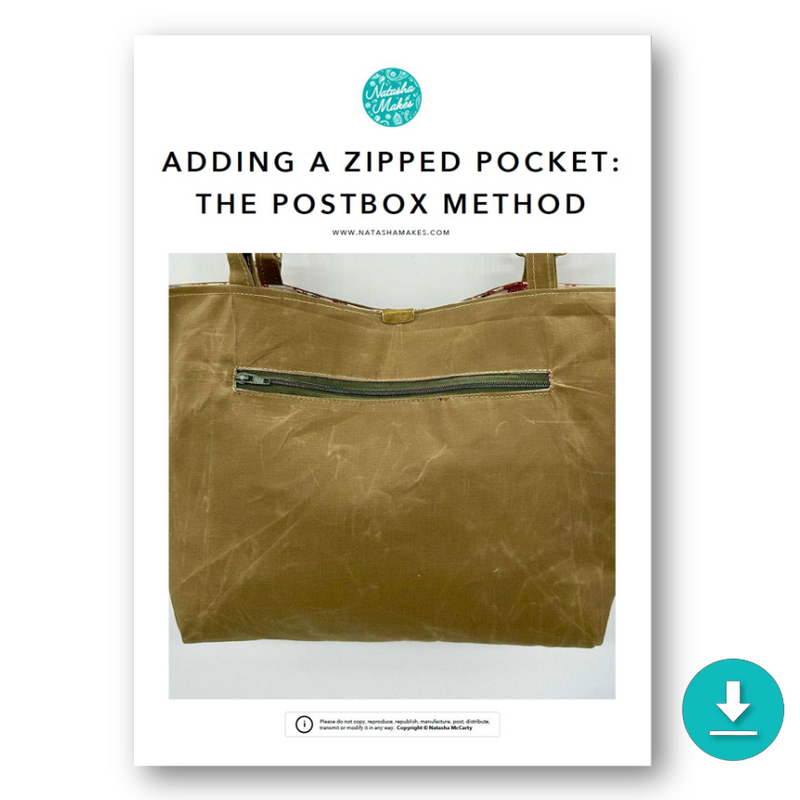 INSTRUCTIONS: Adding a Zipped Pocket - The Postbox Method: DIGITAL DOWNLOAD