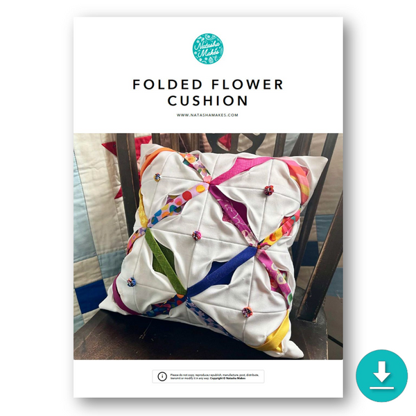 INSTRUCTIONS: Folded Flower Cushion: DIGITAL DOWNLOAD