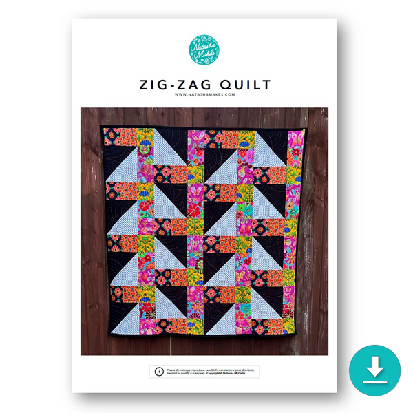 INSTRUCTIONS: Zig-Zag Quilt: DIGITAL DOWNLOAD