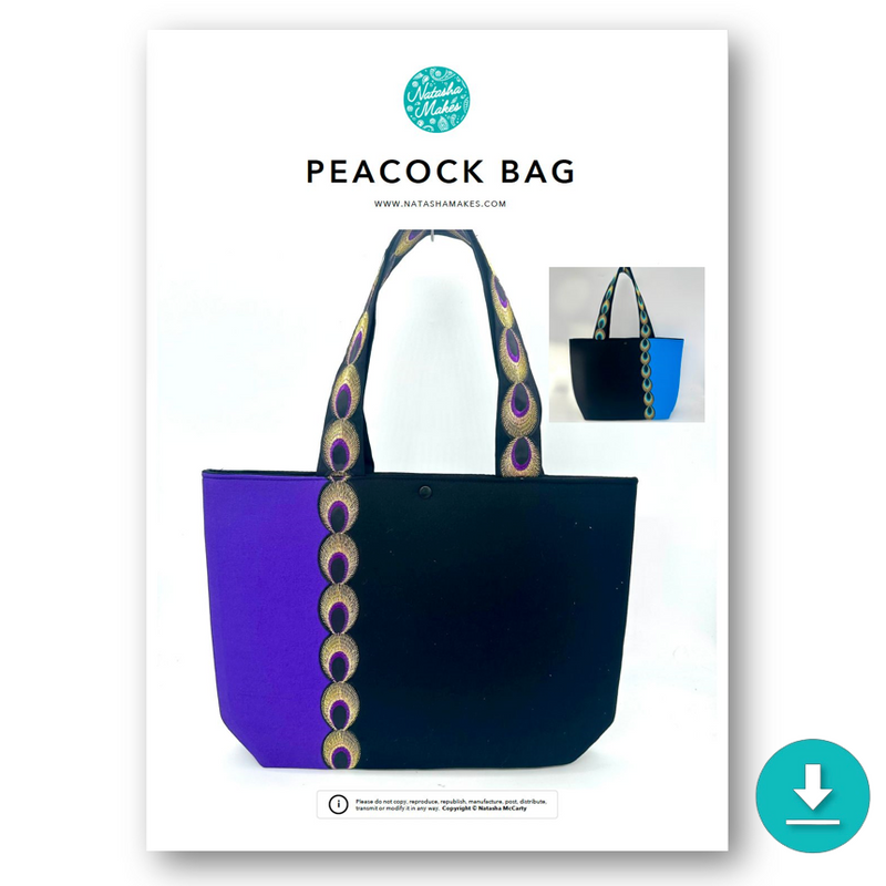 INSTRUCTIONS: Peacock Bag: DIGITAL DOWNLOAD