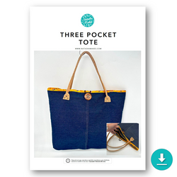 INSTRUCTIONS: Three Pocket Tote: DIGITAL DOWNLOAD