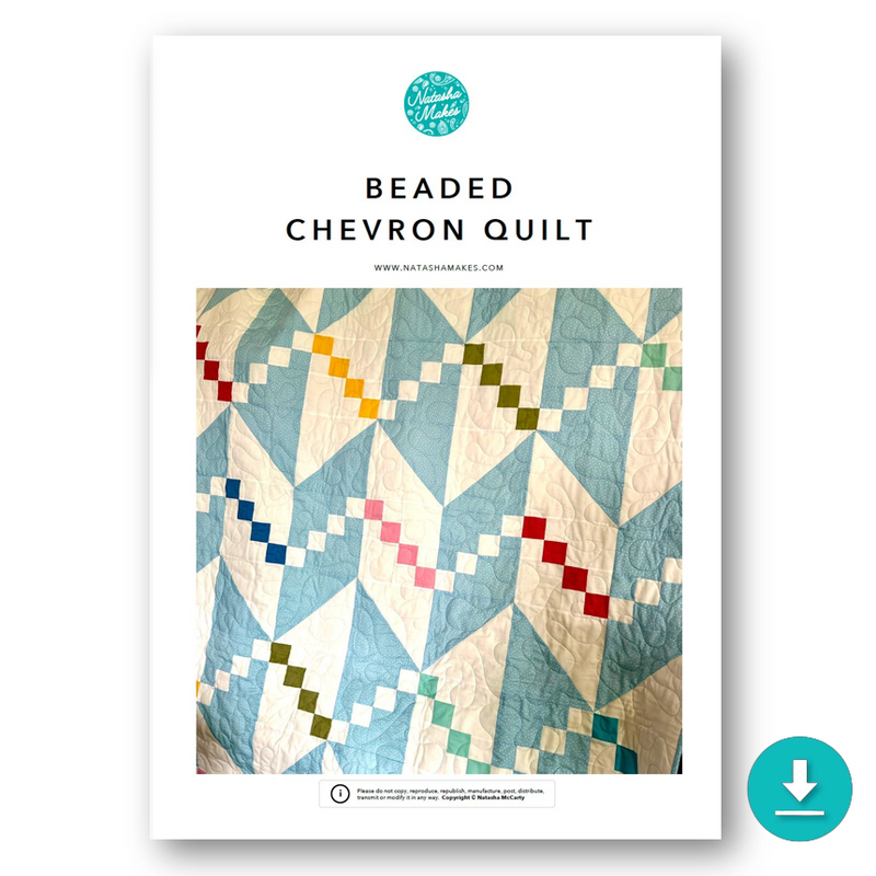 INSTRUCTIONS: Beaded Chevron Quilt: DIGITAL DOWNLOAD