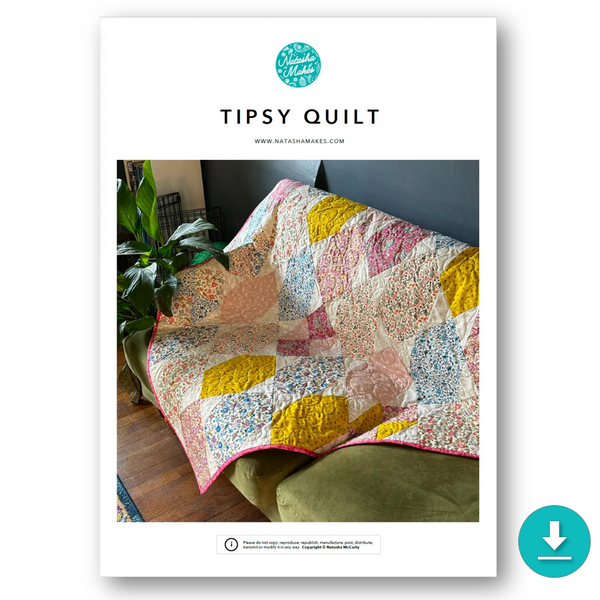 INSTRUCTIONS: Tipsy Quilt: DIGITAL DOWNLOAD