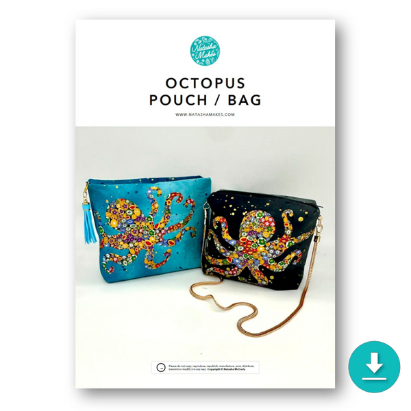INSTRUCTIONS: Octopus Pouch: DIGITAL DOWNLOAD