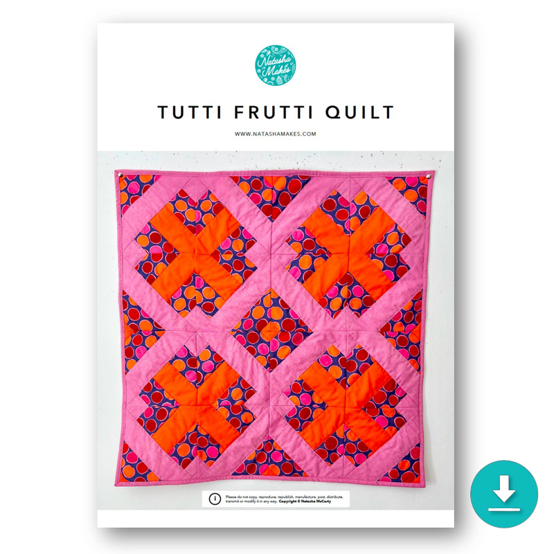 INSTRUCTIONS: Tutti Frutti Quilt: DIGITAL DOWNLOAD