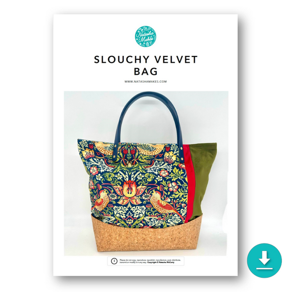 INSTRUCTIONS: Slouchy Velvet Bag: DIGITAL DOWNLOAD