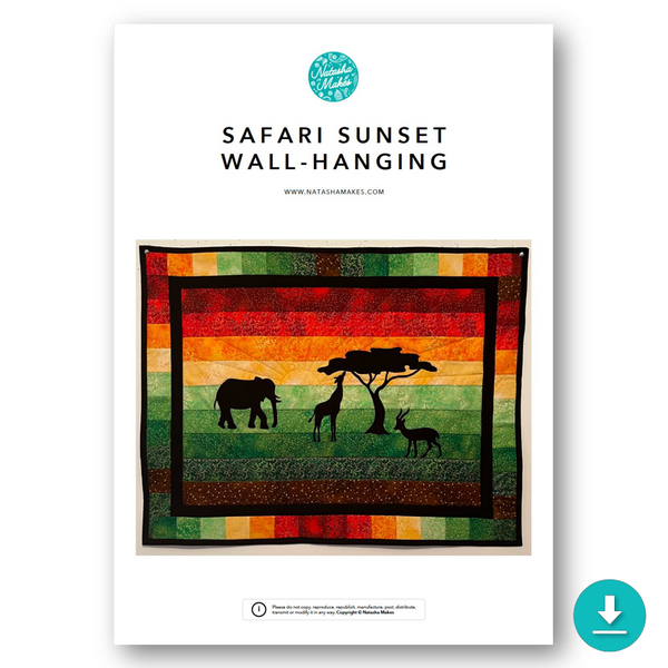 INSTRUCTIONS: Safari Sunset Wall Hanging: DIGITAL DOWNLOAD