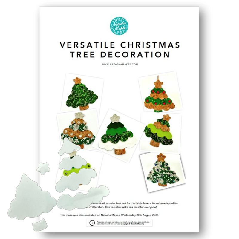 MYLAR PLASTIC + PRINTED TEMPLATE: Versatile Christmas Tree Decoration