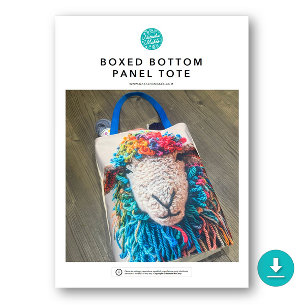 INSTRUCTIONS: Boxed Bottom Panel Tote Bag: DIGITAL DOWNLOAD