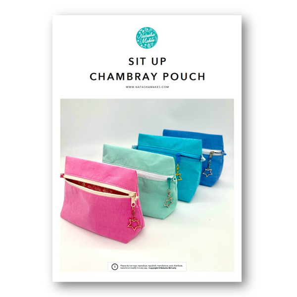 INSTRUCTIONS: Sit Up Chambray Pouch: PRINTED VERSION