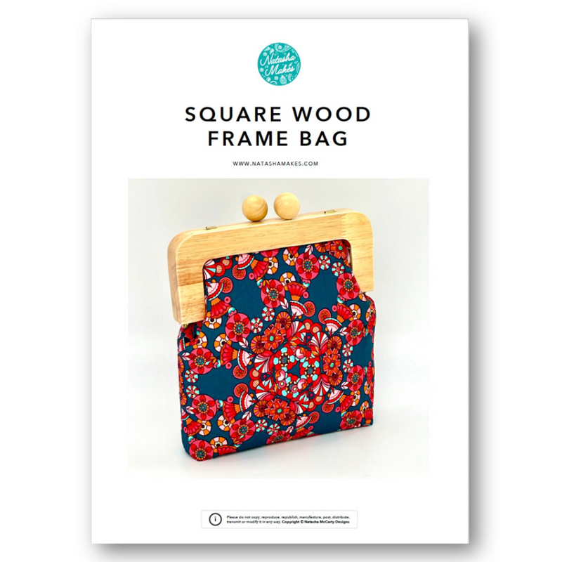 INSTRUCTIONS with Templates: Square Wood Frame Bag: PRINTED VERSION