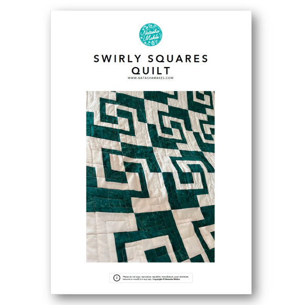 INSTRUCTIONS: Swirly Squares Quilt Pattern: PRINTED VERSION