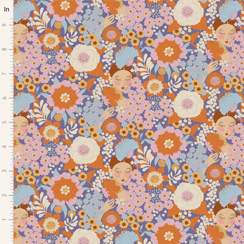 Tilda | Wallflower Collection: 100608 'Wallflower' Thristle: by the ½m