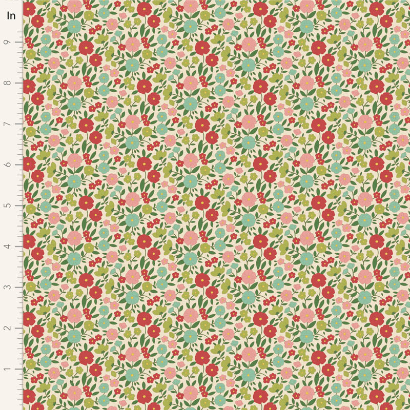 Tilda | Wallflower Collection: 100613 'Janice' Green: by the ½m