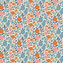 Tilda | Wallflower Collection: 100615 'Janice' Blue: by the ½m