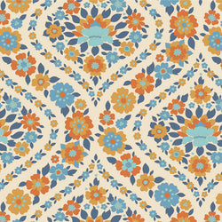 Tilda | Wallflower Collection: 100619 'Bianca' Blue: by the ½m