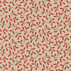 Tilda | Merry Little Christmas: TD100623 'Mistletoe' Red: by the ½m