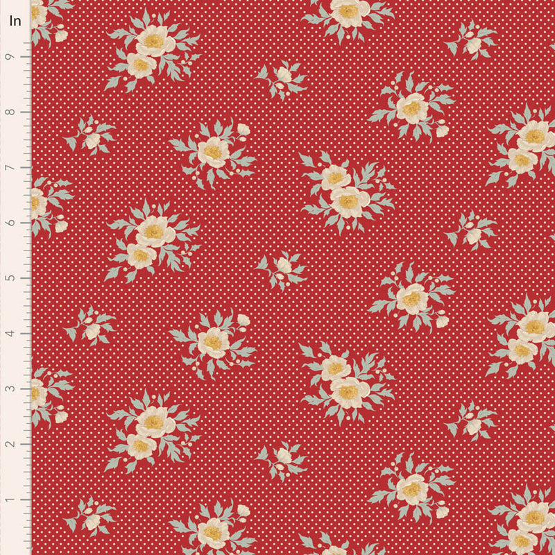 Tilda | Merry Little Christmas: TD100624 'Joy' Red: by the ½m