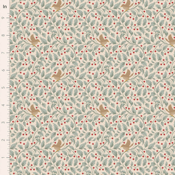 Tilda | Merry Little Christmas: TD100626 'Holly' Duckegg: by the ½m