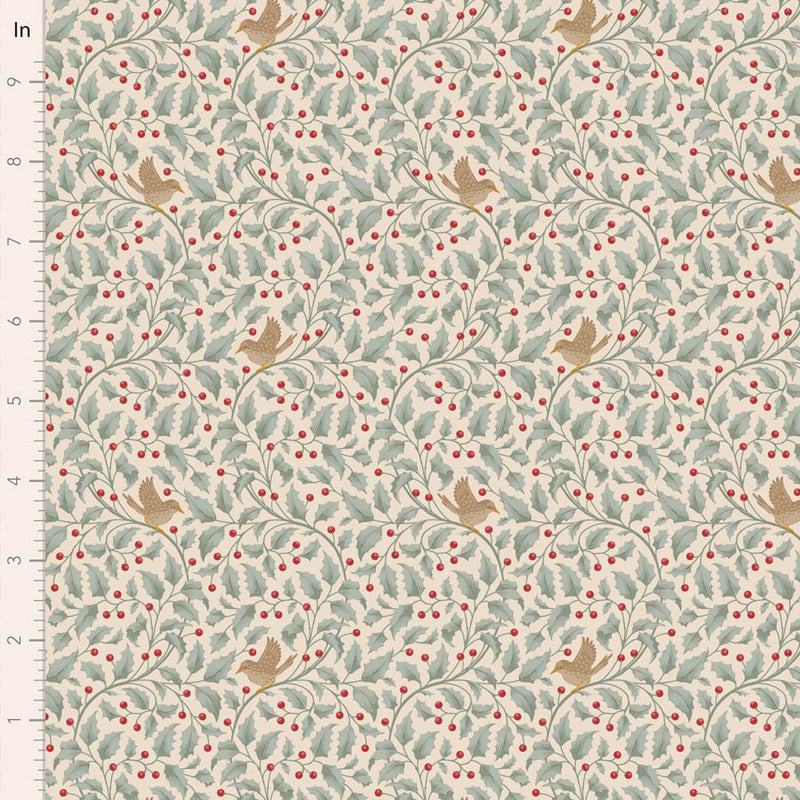 Tilda | Merry Little Christmas: TD100626 'Holly' Duckegg: by the ½m