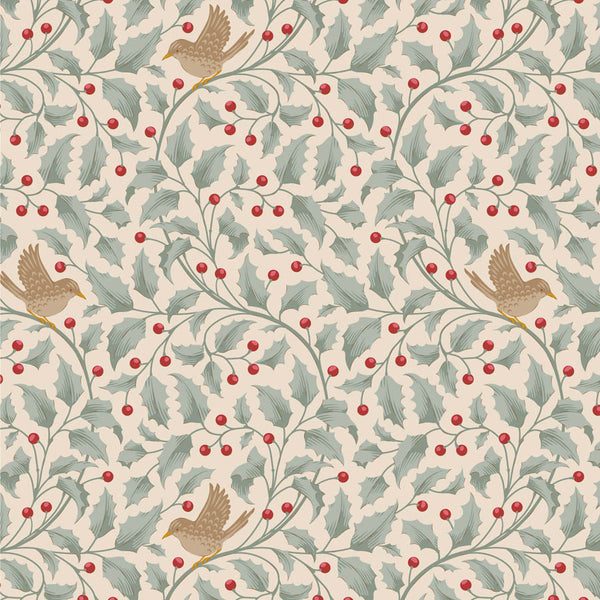 Tilda | Merry Little Christmas: TD100626 'Holly' Duckegg: by the ½m