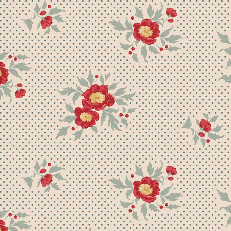 Tilda | Merry Little Christmas: TD100628 'Joy' Blue: by the ½m