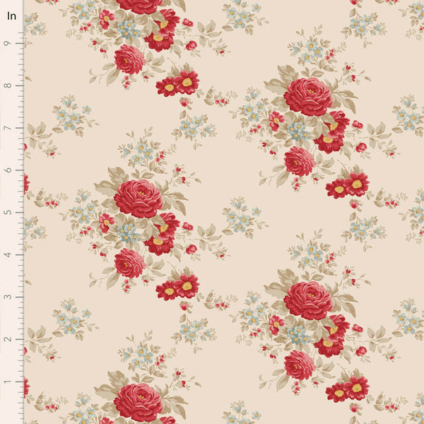 Tilda | Merry Little Christmas: TD100637 'Carol' Cream: by the ½m
